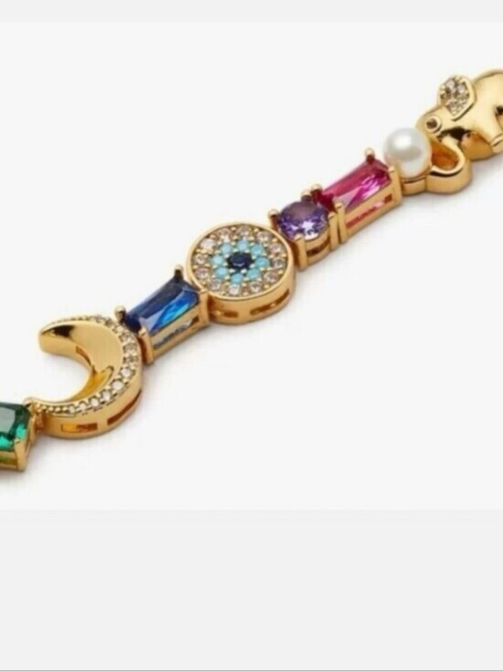 Kate Spade Gold-Tone Multicolor Celestial & Charm Bracelet - Women Jewelry - Picture 3 of 11